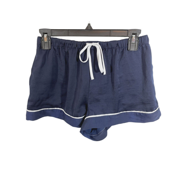 Nordstrom Room Service Navy Blue Short Pajama Set Sz S - Picture 7 of 9